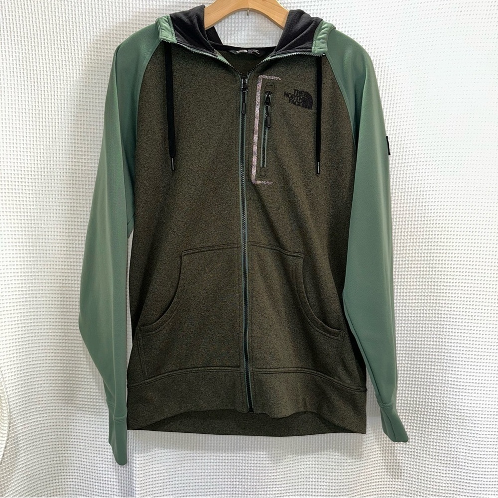 The North Face Men's Medium Mack Mays Full Zip Hoodie Sweatshirt Jacket Green